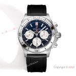 Swiss Replica Breitling New Chronomat B01 42 Reverse Panda Dial Black Rubber Watch